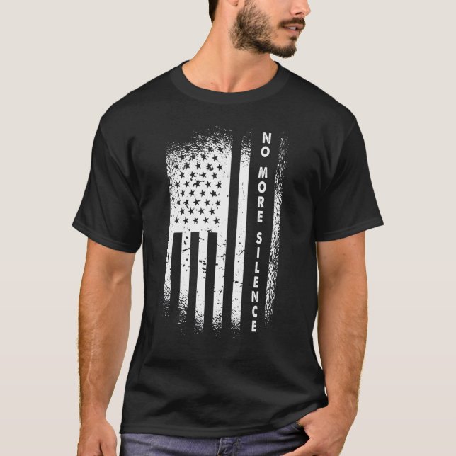 T-shirt Drapeau orange Plus de silence Anti-Armes Violence (Devant)