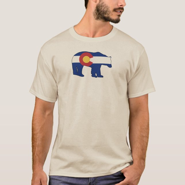 T-shirt Drapeau Ours du Colorado (Devant)