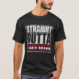 T-shirt Drapeau Outta latvia droit