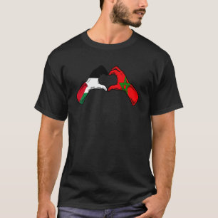 T-shirt Drapeau Palestine Maroc Écouter palestinien maro