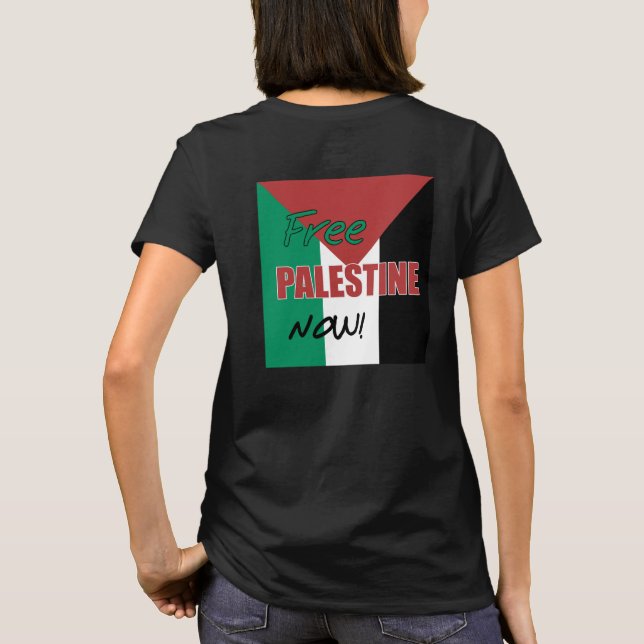 T-shirt Drapeau palestinien libre (Dos)
