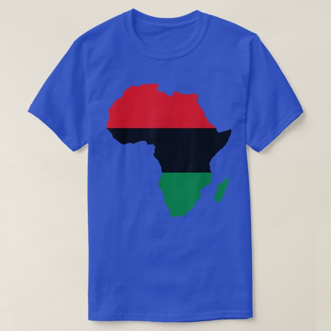 T-shirt Drapeau panafricain du continent sur la carte UNIA (Design devant)