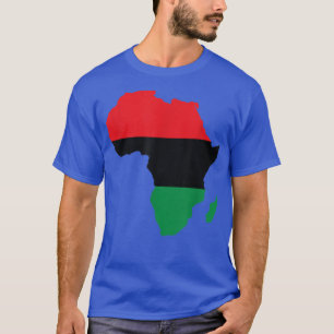 T-shirt Drapeau panafricain du continent sur la carte UNIA