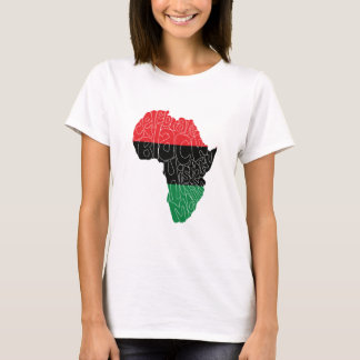T-shirt Drapeau panafricain Noir Histoire Mois Art Design
