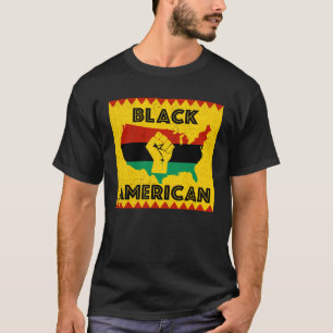 T-shirt Drapeau panafricain noir noir Pri
