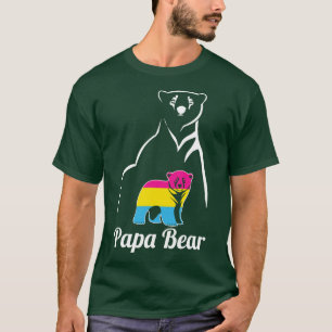 T-shirt Drapeau Pansexual Papa Bear Pan Pride LGBT