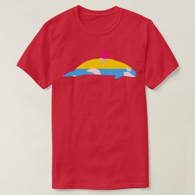 T-shirt Drapeau Pansexuel Orca féminin (Design devant)