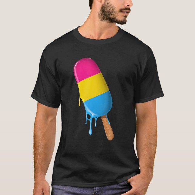 T-shirt Drapeau Pansexuel Pansexual Glace Pansexual (Devant)