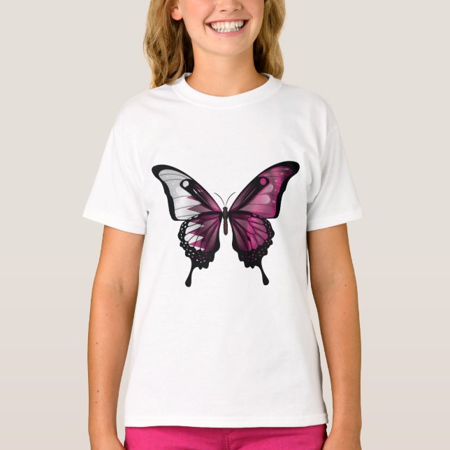 T-shirt Drapeau papillon de Qatar à queue fourchue (Devant)
