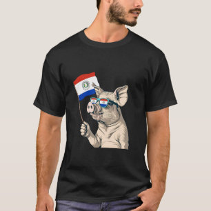 T-shirt Drapeau Paraguay Racines Paraguayennes Cochon Fier