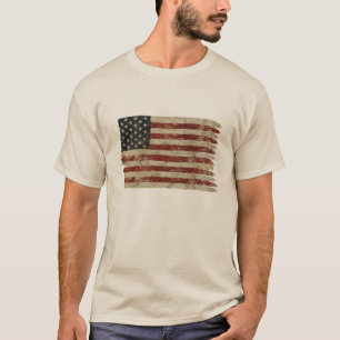 T-shirt Drapeau patiné des États-Unis