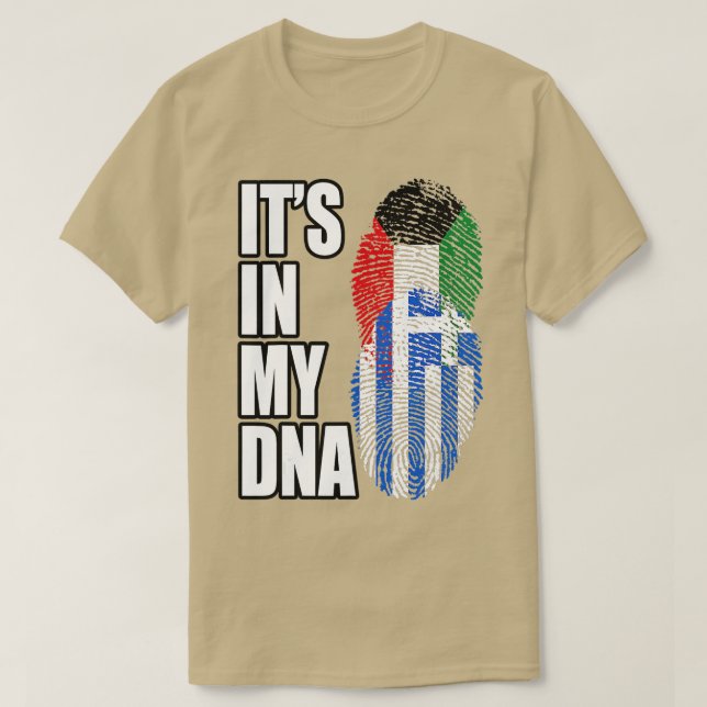 T-shirt Drapeau Patrimoine De L'ADN Du Koweït Et De La Grè (Design devant)