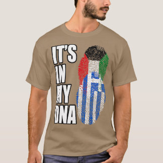 T-shirt Drapeau Patrimoine De L'ADN Du Koweït Et De La Grè