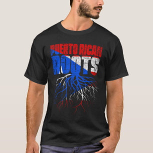 T-shirt Drapeau patrimonial Porto Rico des racines portori