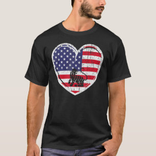 T-shirt Drapeau Patriotique 4 juillet Us Rouge Blanc & Ble