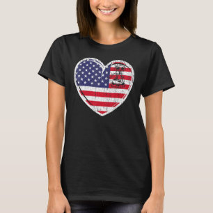 T-shirt Drapeau Patriotique 4 juillet Us Rouge Blanc & Ble