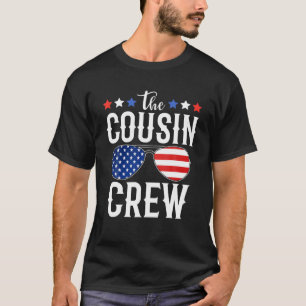T-shirt Drapeau Patriotique Américain 4 juillet Cousin Cre