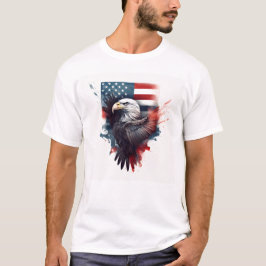 T-shirt Drapeau patriotique américain Bald Eagle