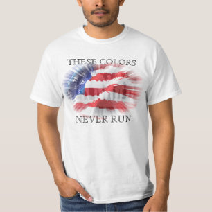 T-shirt Drapeau Patriotique Américain Ces Couleurs Ne Fonc