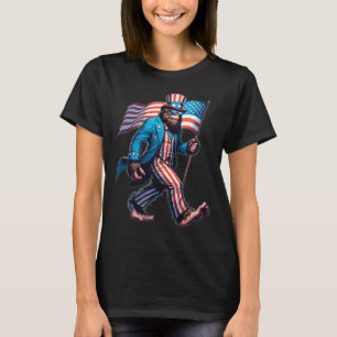 T-shirt Drapeau Patriotique Américain De Juillet