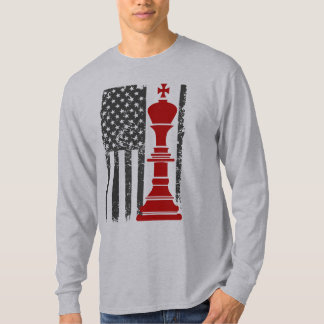 T-shirt Drapeau patriotique du roi d'échecs américain