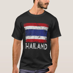 T-shirt Drapeau Patriotique en détresse Thaïlande Hommes F