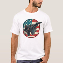 T-shirt Drapeau patriotique et Jet F-15
