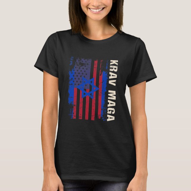 T-shirt Drapeau Patriotique Krav Maga Us (Devant)