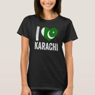 T-shirt Drapeau patriotique pakistanais Pakistan J'aime Ka
