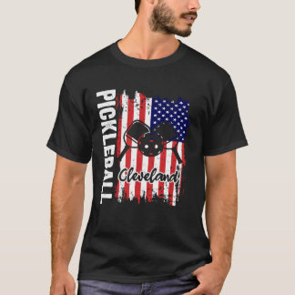 T-shirt Drapeau Patriotique Pickleball USA Cleveland Ohio