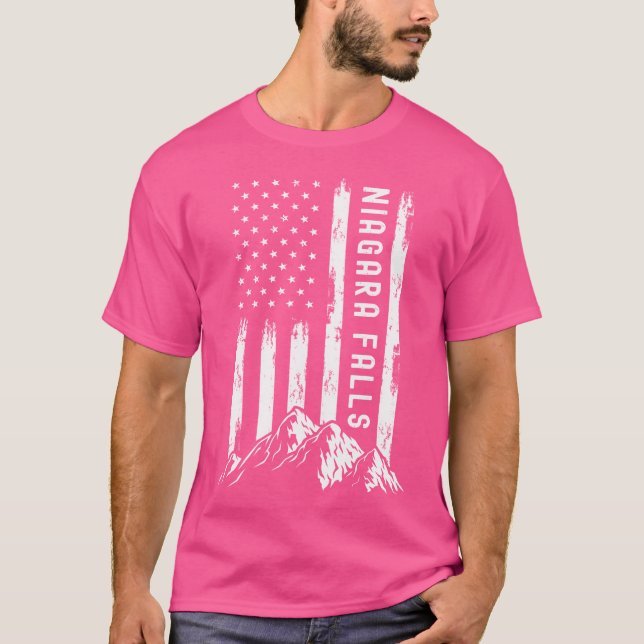 T-shirt Drapeau patriotique Randonnée Nature extérieure Mo (Devant)