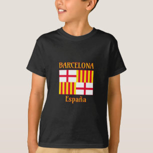 T-shirt Drapeau Patriotique Rouge Blanc Jaune Art de Barce