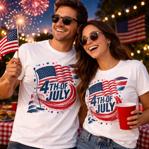 T-Shirt drapeau patriotique USA du 4 juillet