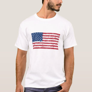 T-shirt Drapeau peint des Etats-Unis