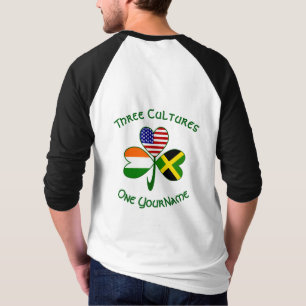 T-shirt Drapeau personnalisé Shamrock Américain Irlandais 