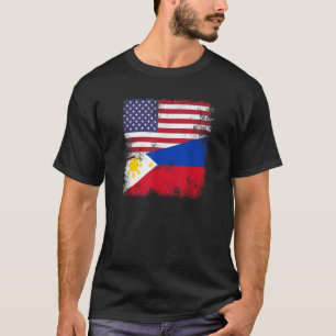 T-shirt Drapeau philippin à moitié Philippine Vintage Phil
