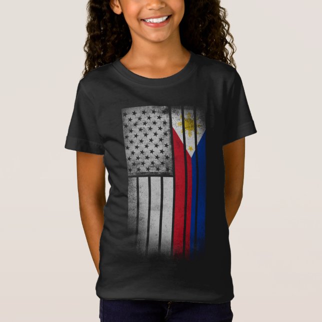 T-Shirt Drapeau philippin américain (Devant)