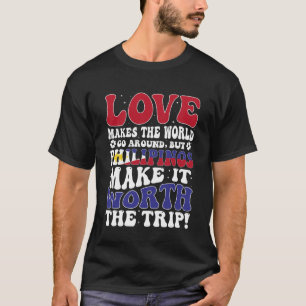 T-shirt Drapeau Philippines Hommes & Femmes mignons Jusqu'