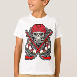 T-shirt Drapeau pirate Jolly Roger crâne de hockey sur gla