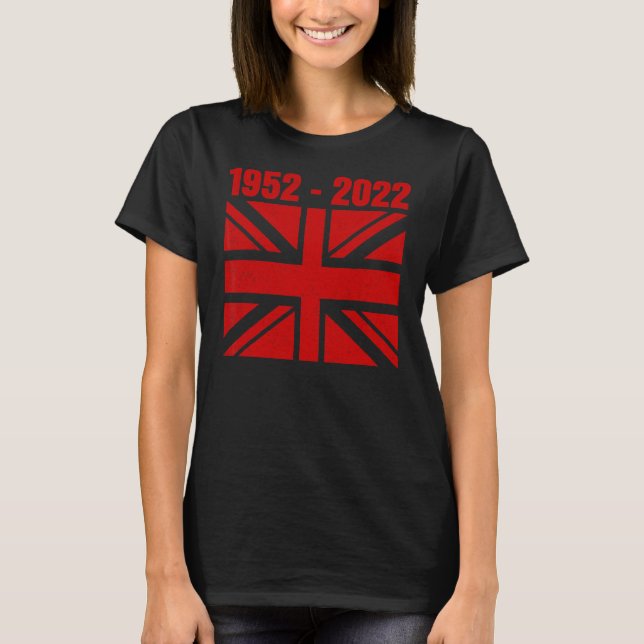 T-shirt Drapeau Platinum Jubilee British Queen Union Jack  (Devant)