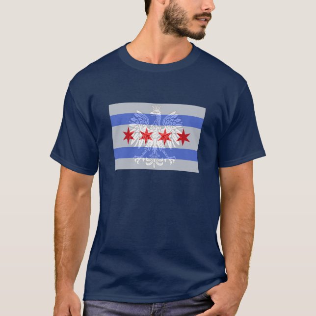 T-shirt Drapeau polonais de Chicago (Devant)