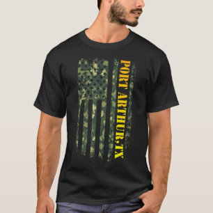 T-shirt Drapeau Port Arthur Texas Camouflage Usa