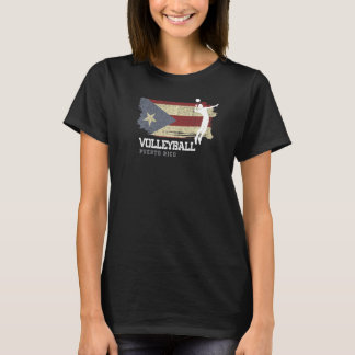 T-shirt Drapeau Porto Rico Filles Volley-ball Femmes