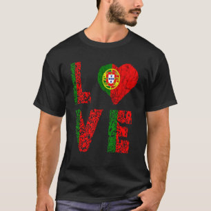 T-shirt Drapeau portugais Portugal Love Leopard Portugal R