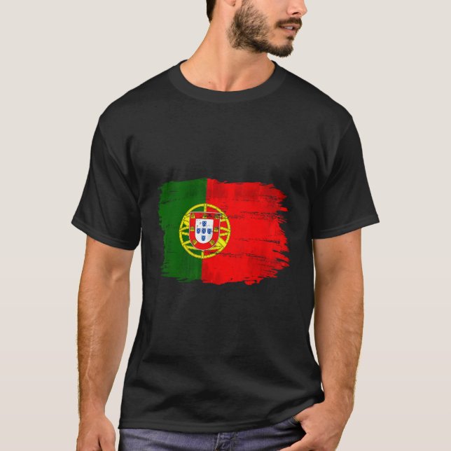T-shirt Drapeau Portugal pour le portugais (Devant)