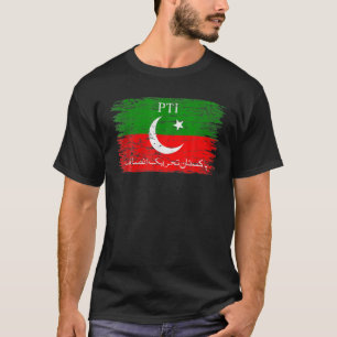 T-shirt Drapeau PTI Imran Khan Pakistan Drapeau Fierté pak