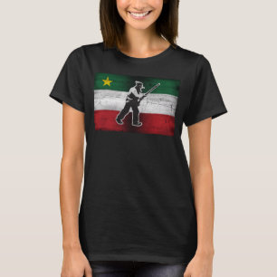 T-shirt Drapeau Québec et Patriote Henri Julien érodé