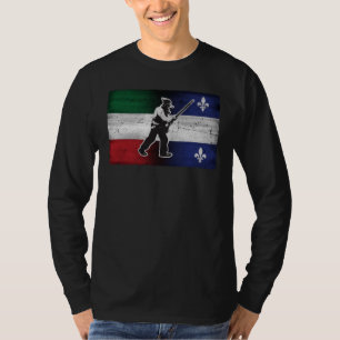 T-shirt Drapeau Québec et Patriote Henri Julien érodé