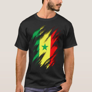 T-shirt Drapeau Rastafari Rasta Sénégal