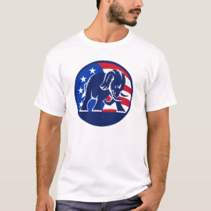 T-shirt Drapeau républicain d'éléphant